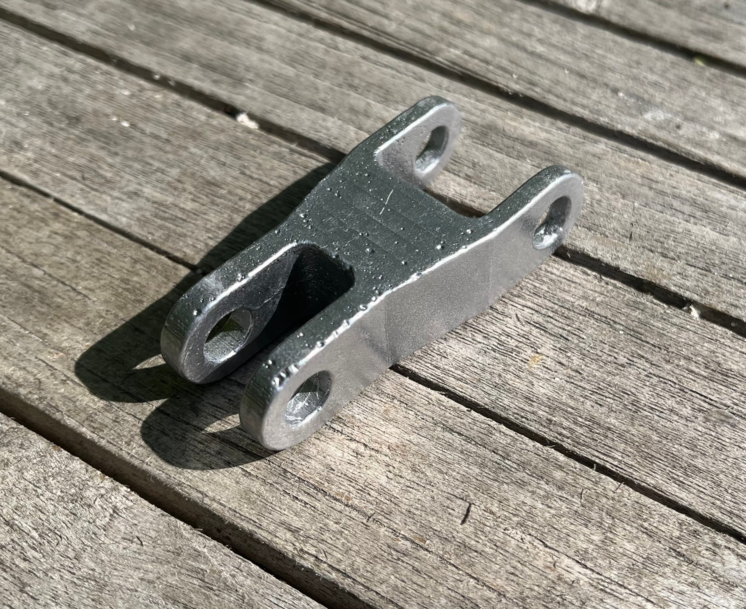 Investment cast clevis clip sample part